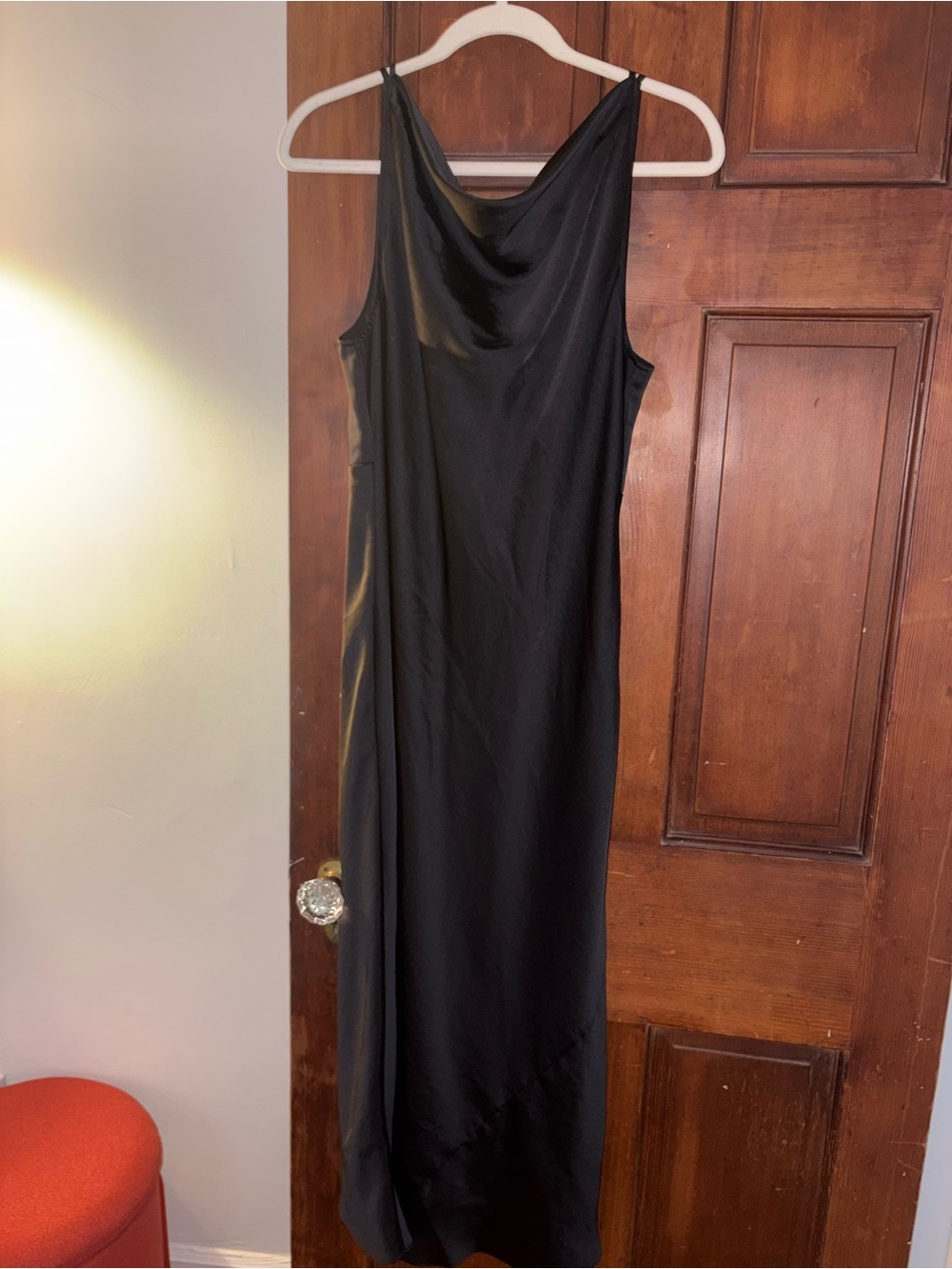 NWT Aritzia New Goddess Satin Black Dress